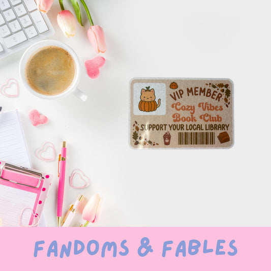 Book Club Library Card Stickers | Booktok Stickers |