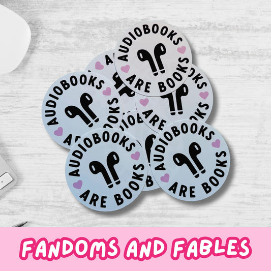 Audiobooks Are Books Vinyl Sticker – Bookish Librarian Decal