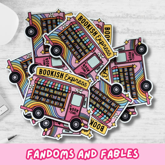 Bookish Express Book Truck Sticker