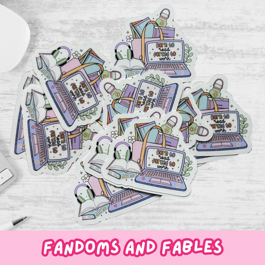 Born to Read Forced to Work Sticker