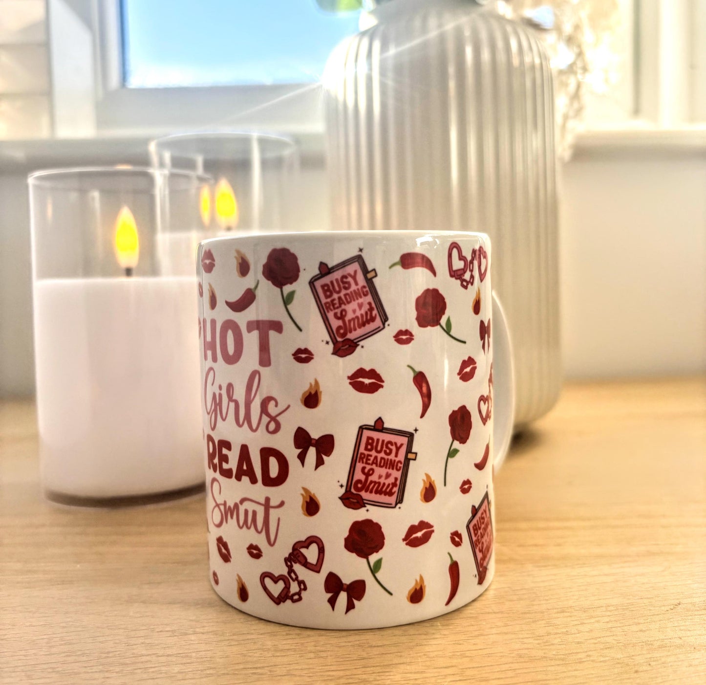 10oz Mug “Hot Girls Read Smut”  | Spicy Bookish Mug| Romance Reader Gift | BookTok