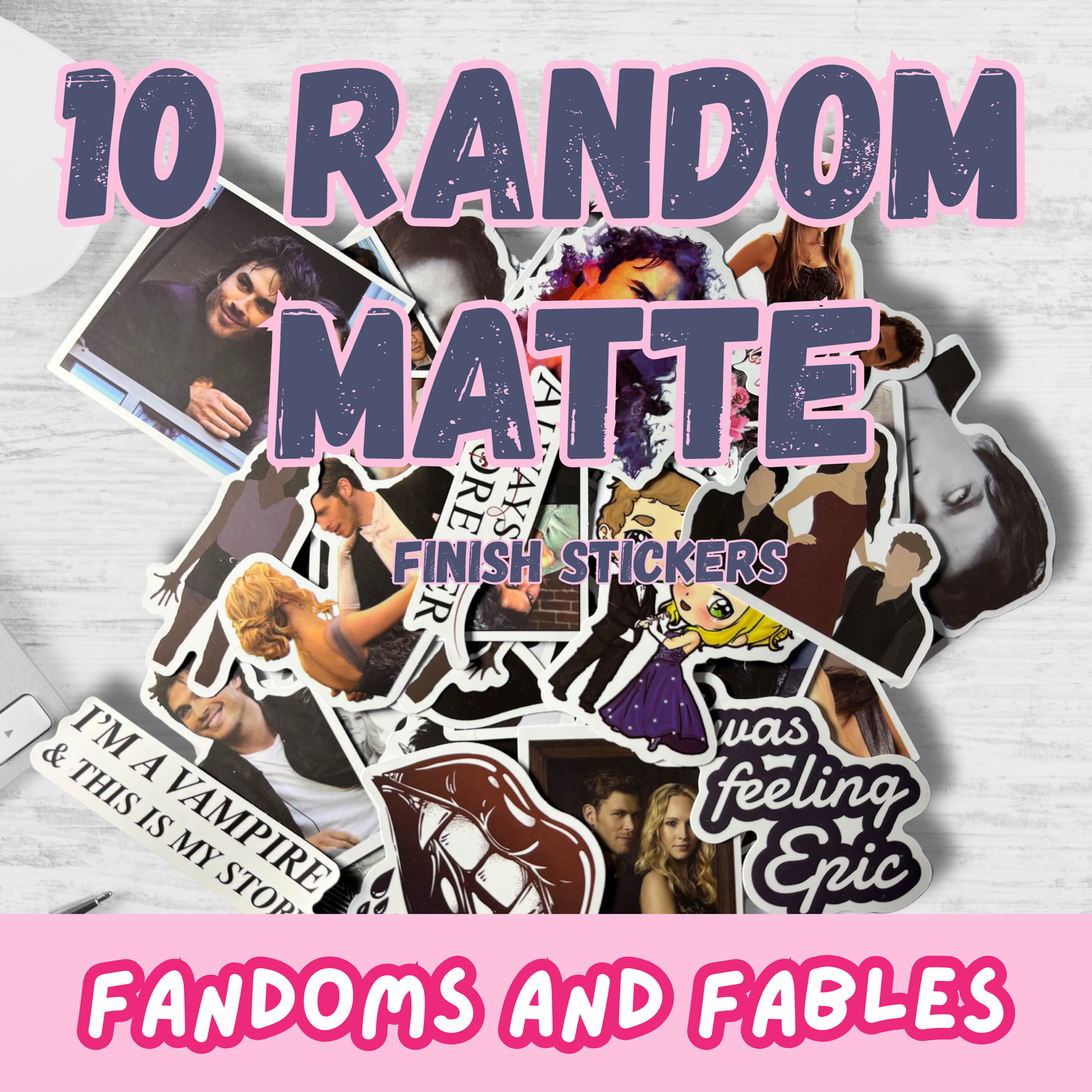 Vampire Diaries Inspired 10 Sticker Bundle