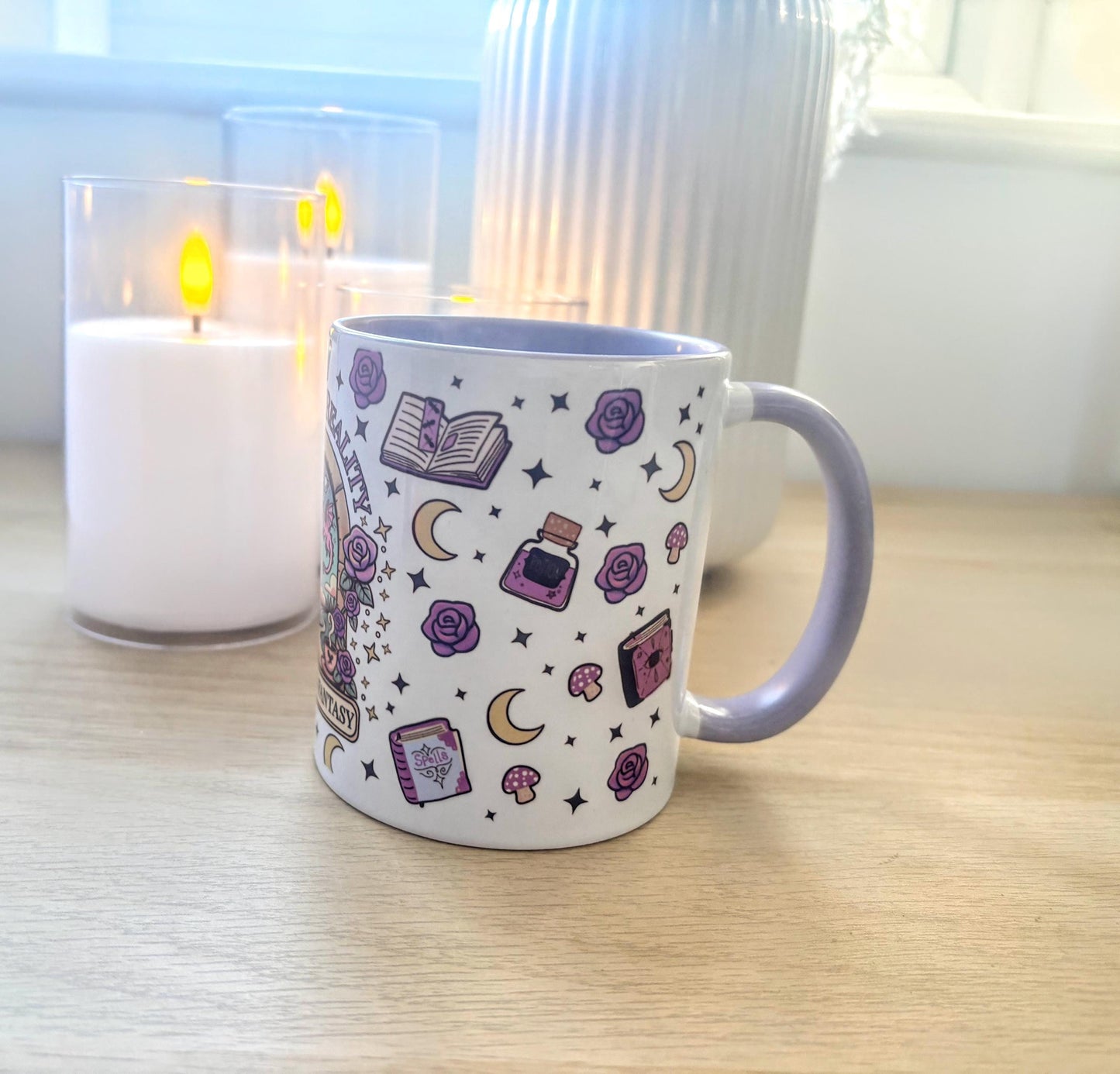 10oz Mug “Leaving Reality, Entering Fantasy”  | Bookish Accessory | Reader Gift