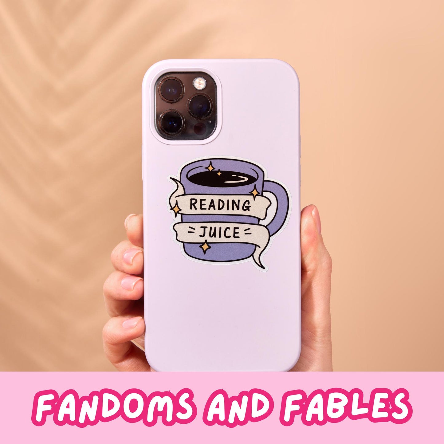 Reading Juice Mug Sticker – Book Lover Vinyl Decal in 4 Colours