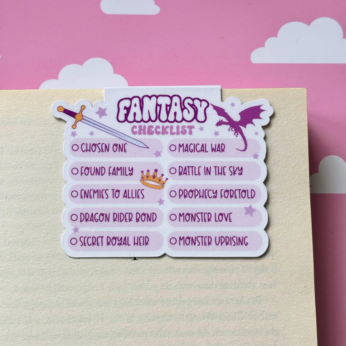 Fantasy Checklist Magnetic Bookmark