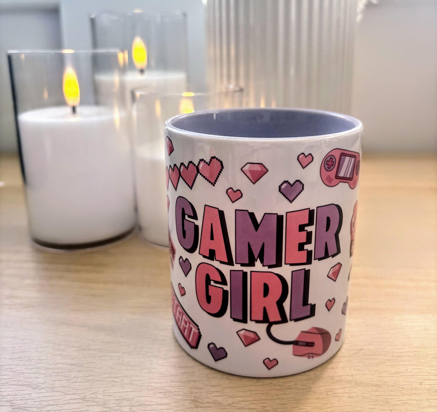Gamer Girl 10oz Ceramic Mug – Pink Gaming Mug Gift for Gamers
