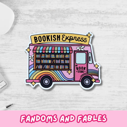Bookish Express Book Truck Sticker