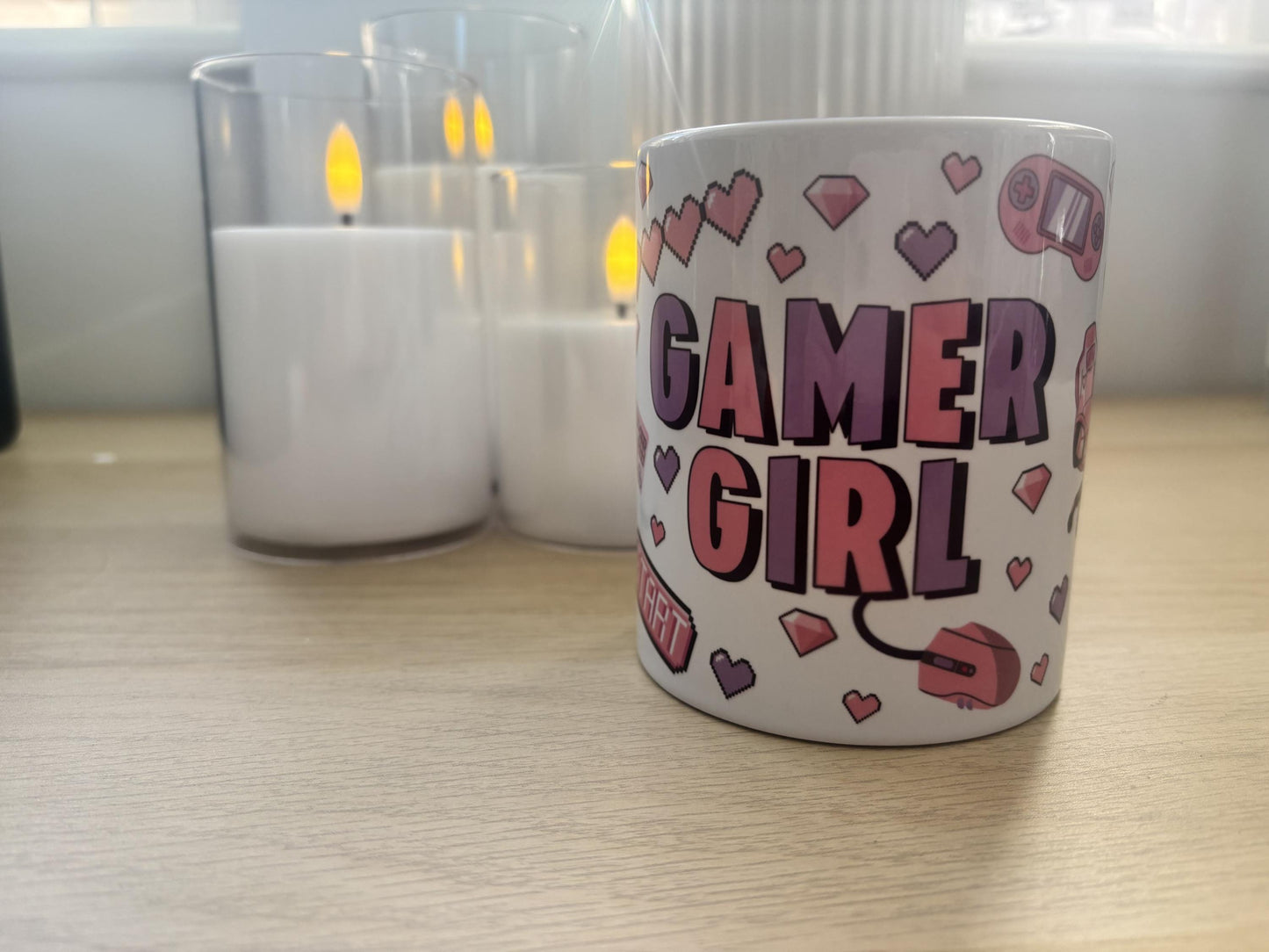 Gamer Girl 10oz Ceramic Mug – Pink Gaming Mug Gift for Gamers