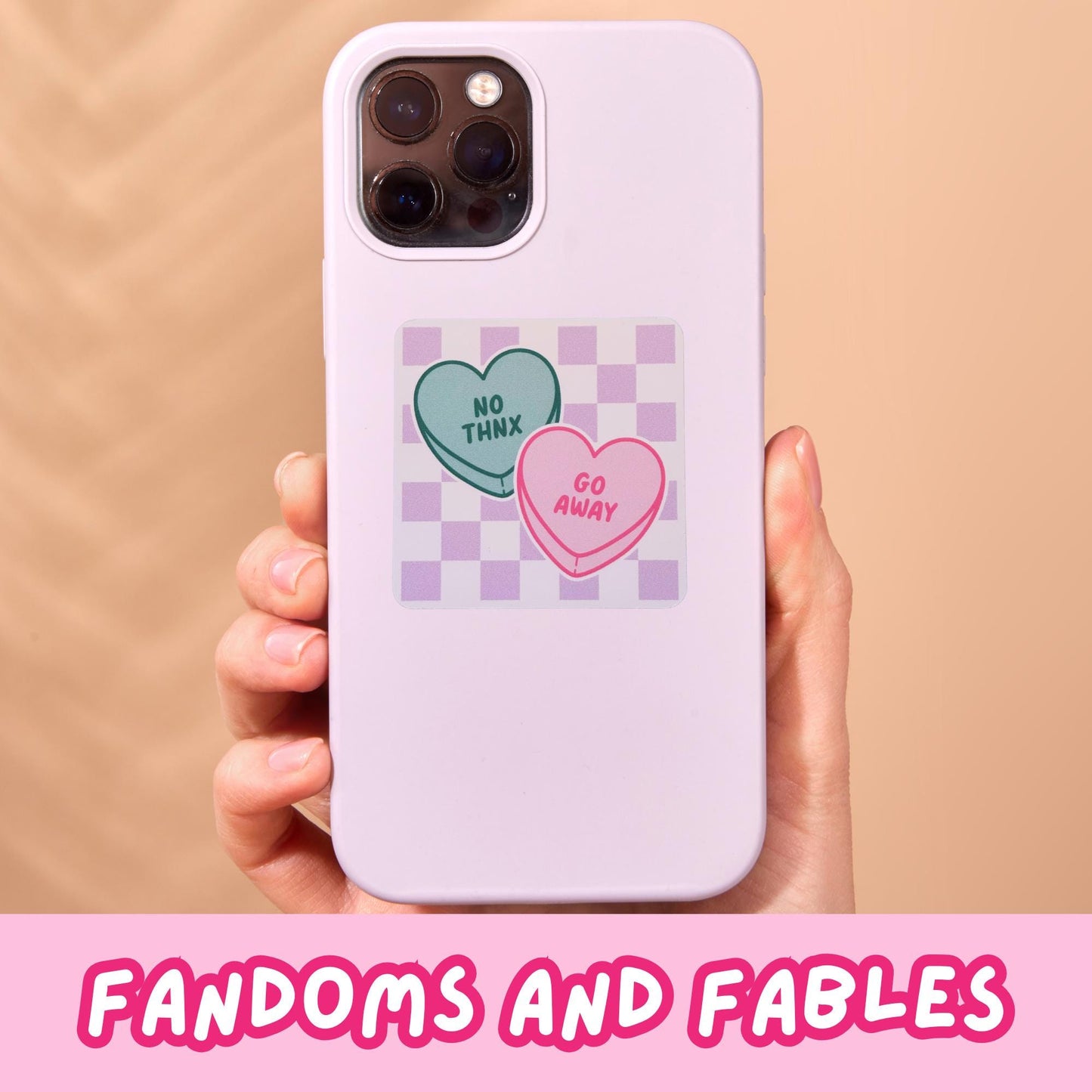 No Thnx Go Away Conversation Sweet Hearts Sticker