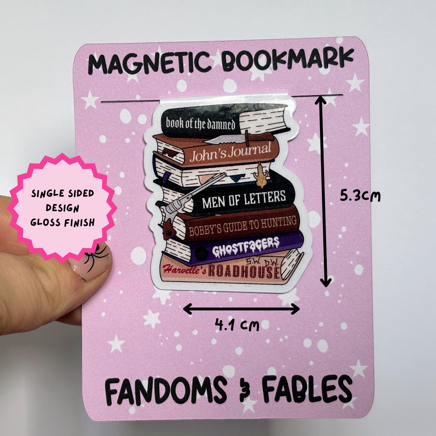 Supernatural Book Stack Magnetic Bookmark