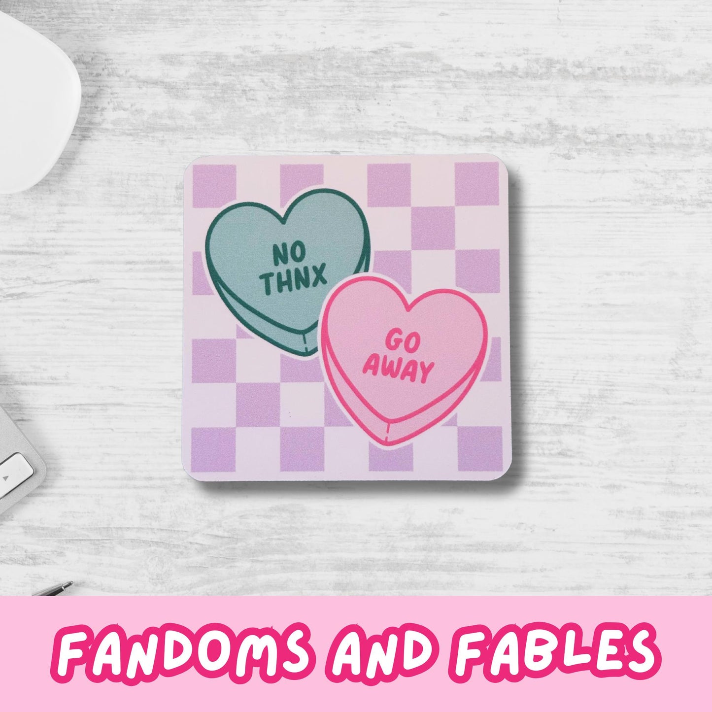 No Thnx Go Away Conversation Sweet Hearts Sticker