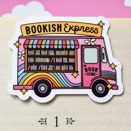 Bookish Express Magnetic Bookmark | Pastel Book Truck Gift