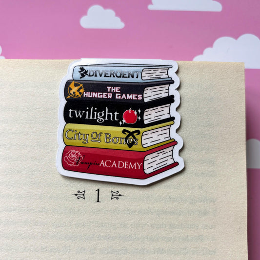 YA Book Series Stack Magnetic Bookmark