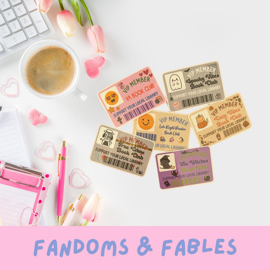 Book Club Library Card Stickers | Booktok Stickers |