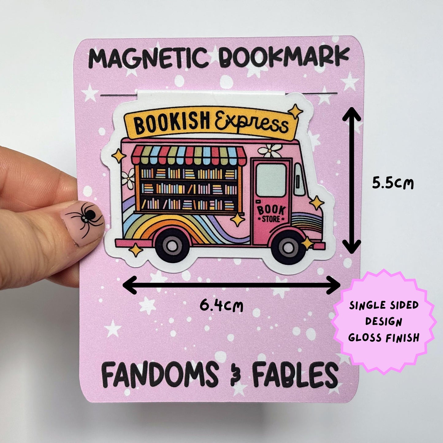 Bookish Express Magnetic Bookmark | Pastel Book Truck Gift