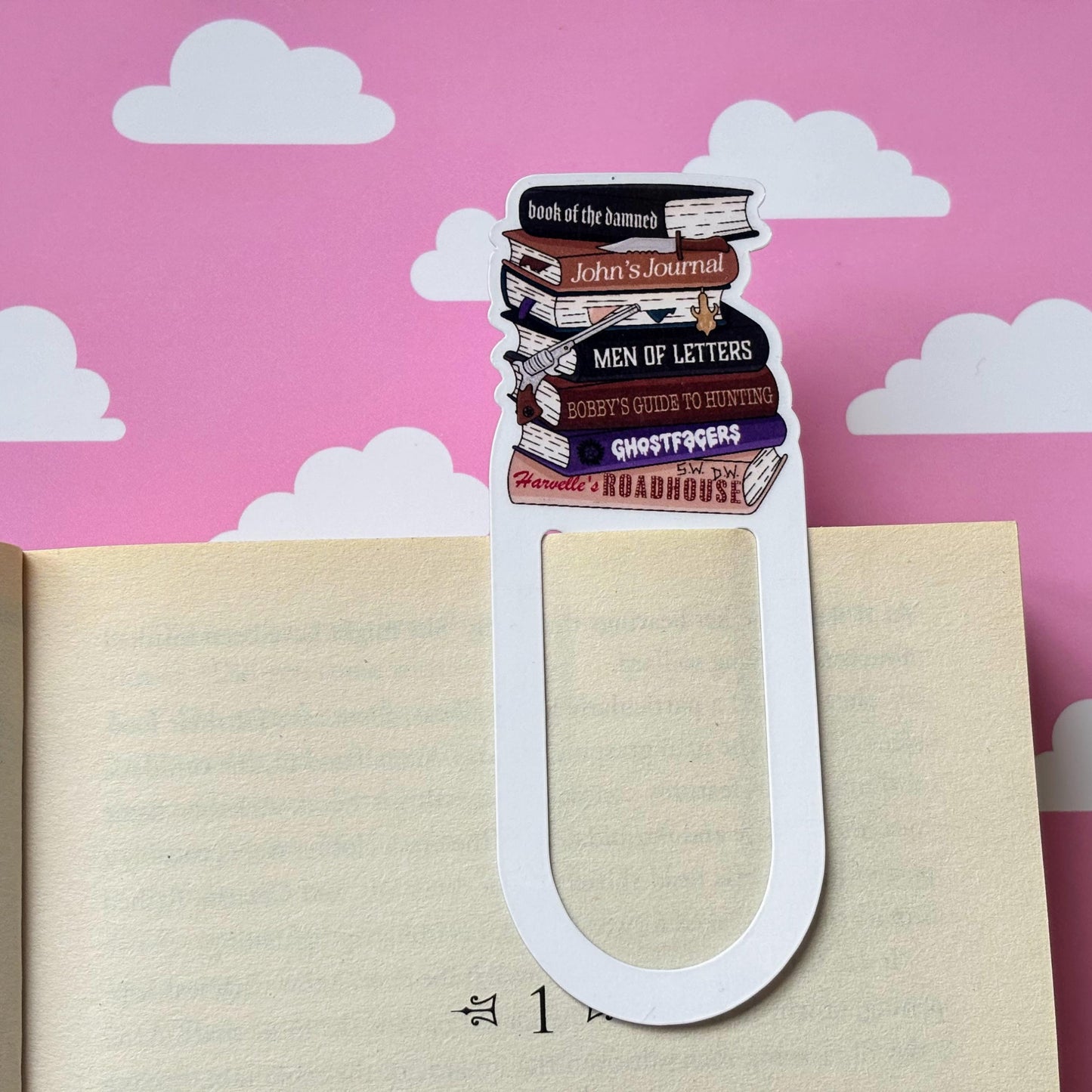 Supernatural Book Stack Jumbo Paperclip Bookmark